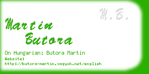 martin butora business card